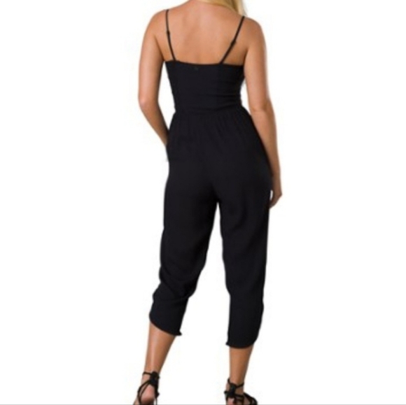 Prana Black Cropped Jumpsuit M - Picture 2 of 7